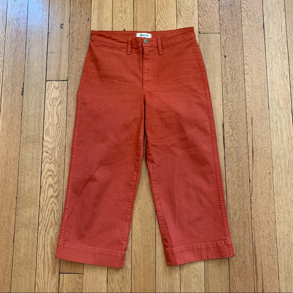 Madewell Petite Slim Emmett Wide-Leg Crop Pants